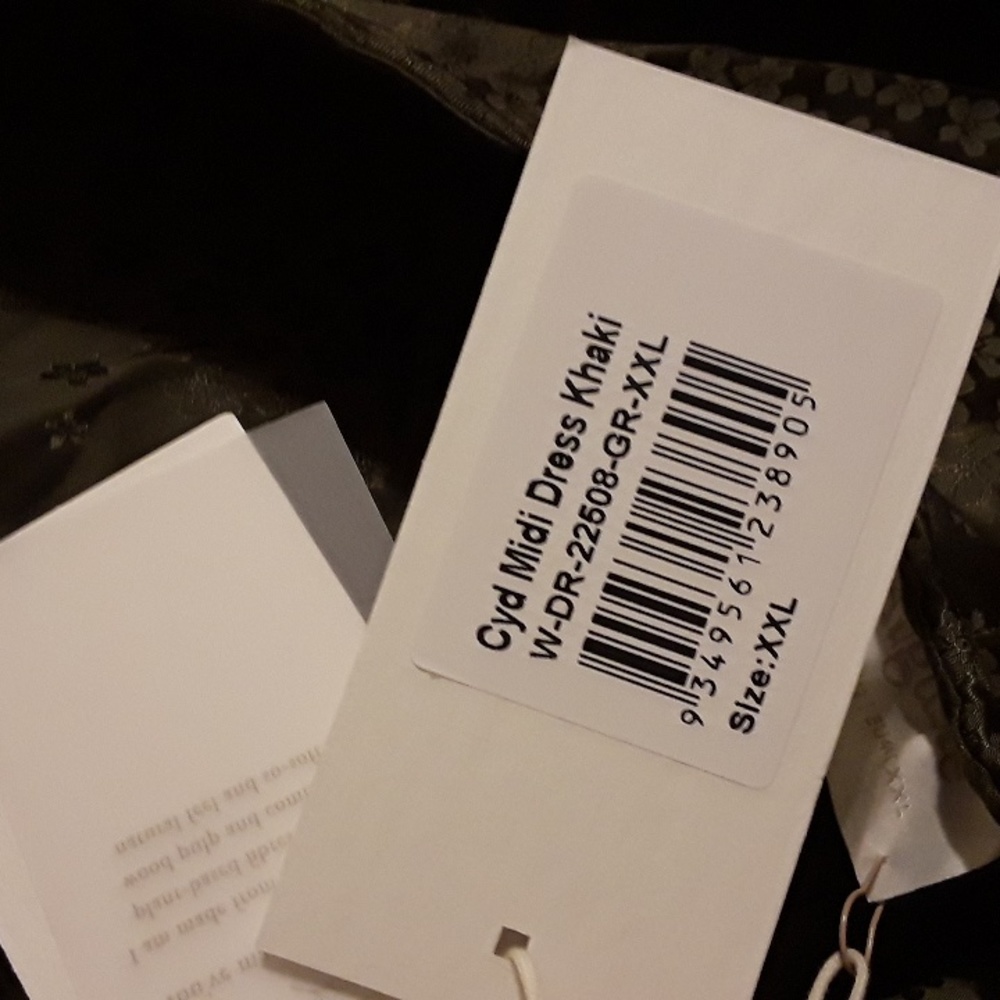 AUGUSTE the Label Cyd Midi Slip Dress floral Khaki Olive XXL tie back BNWT Satin - Picture 14 of 16